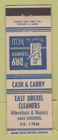 Matchbook Cover - East Drexel Cleaners Detroit MI