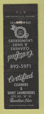 Matchbook Cover - Certified Cleaners Laundry Hamilton OH WEAR