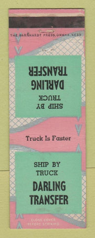 Matchbook Cover - Darling Transfer Trucking Omaha NE Lincoln Beatrice