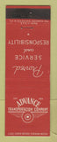 Matchbook Cover - Advance Transportation Trucking Chicago IL Milwaukee WI