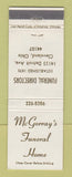 Matchbook Cover - McGorray's Funeral Home Cleveland OH