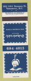 Matchbook Cover - Sultan's Table Restaurant Vancouver BC