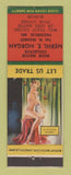 Matchbook Cover - Merhl Morgan Match Collector Frederick MD pinup