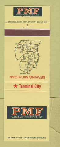 Matchbook Cover - Parker Motor Freight Trucking MI Michigan