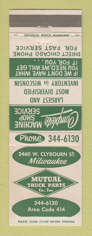 Matchbook Cover - Mutual Truck Parts Milwaukee WI