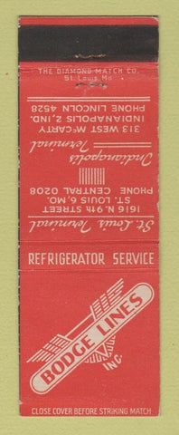 Matchbook Cover - Bodge Lines Trucking St Louis MO Indianapolis IN