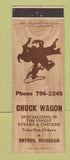 Matchbook Cover - Chuck Wagon Restaurant Dryden MI