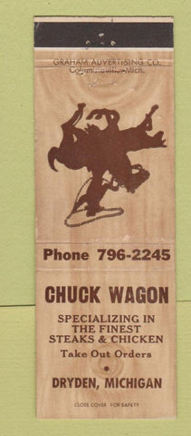 Matchbook Cover - Chuck Wagon Restaurant Dryden MI