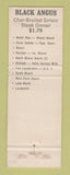 Matchbook Cover - Black Angus Restaurants Miami FL CHAIN