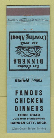 Matchbook Cover - Famous Chicken Dinners Garden City MI