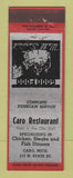 Matchbook Cover - Caro Restaurant Caro MI