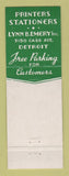 Matchbook Cover - Emery's Office Supply Detroit MI