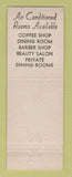 Matchbook Cover - Claridge Hotel St Louis MO