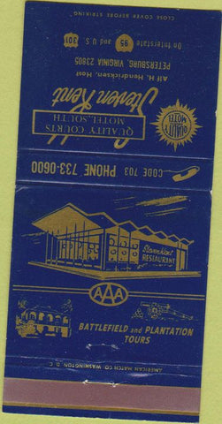 Matchbook Cover - Steven Kent Motel Petersburg VA 30 Strike