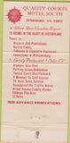 Matchbook Cover - Steven Kent Motel Petersburg VA 30 Strike