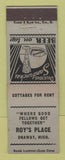 Matchbook Cover - Roy's Place Onaway MI