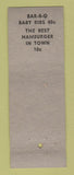 Matchbook Cover - Mina's Waffle Shop BBQ Detroit MI