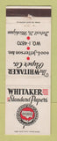 Matchbook Cover - Whitaker Standard Papers Detroit MI WEAR