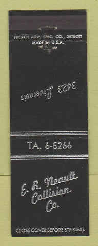 Matchbook Cover - ER Neault Collision Auto Body Detroit MI
