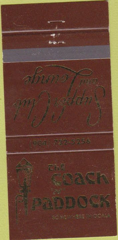 Matchbook Cover - Coach 'N' Paddock Restaurant Ocala FL 30 Strike