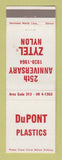 Matchbook Cover - DuPont Plastics 1964 Zytel Nylon