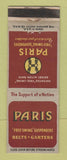 Matchbook Cover - Paris Belts Garters WEAR