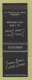 Matchbook Cover - Tommy Laing's Cocktail Lounge Detroit MI