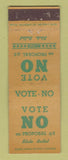 Matchbook Cover - Vote No on Proposal 3 MI Michigan WEAR