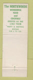Matchbook Cover - Northwoods Marquette MI