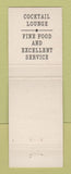 Matchbook Cover - Downing's Cafe Mackinaw City MI