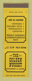 Matchbook Cover - The Golden Nugget Restaurant Lounge Holiday Inn Portage IN