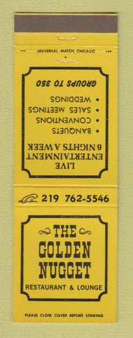 Matchbook Cover - The Golden Nugget Restaurant Lounge Holiday Inn Portage IN
