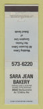 Matchbook Cover - Sara Jean Bakery Detroit? MI