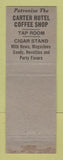 Matchbook Cover - Carter Hotel Hastings NE