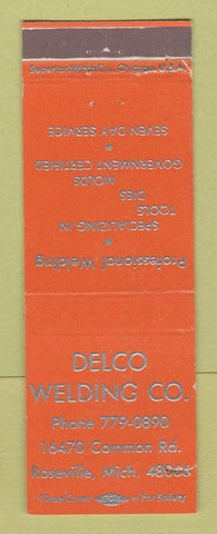 Matchbook Cover - Delco Welding Roseville MI