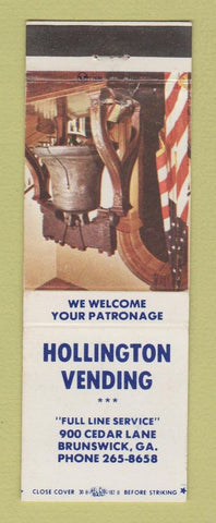 Matchbook Cover - Hollington Vending Brunswick GA