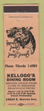 Matchbook Cover - Kellogg's Dining Room Detroit? MI WEAR