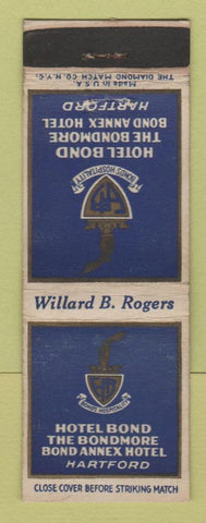 Matchbook Cover - Hotel Bond Hartford CT WEAR