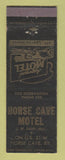 Matchbook Cover - Horse Cave Motel KY WEAR