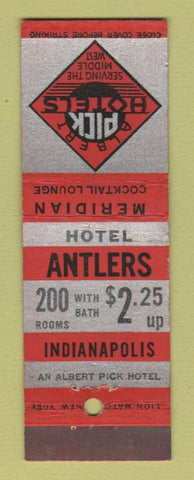 Matchbook Cover - Hotel Antlers Indianapolis IN Albert Pick