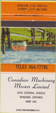 Matchbook Cover - Canadian Machinery Movers Winsor ON 30 Strike