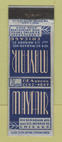 Matchbook Cover - Mayfair Restaurant Chicago IL