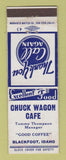 Matchbook Cover - Chuck Wagon Cafe Blackfoot ID