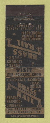 Matchbook Cover - Brass Rail Restaurant St Petersburg FL WEAR