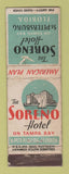 Matchbook Cover - Soreno Hotel St Petersburg FL WORN
