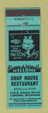 Matchbook Cover - Chop House Restaurant Lansing MI