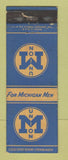 Matchbook Cover - Michigan University Ann Arbor MI Union WEAR