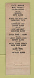Matchbook Cover - Howe Martz Glass Bay City MI WEAR