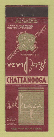 Matchbook Cover - Hotel Plaza Chattanooga TN