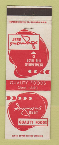 Matchbook Cover - Symons' Best Foods
